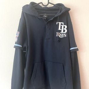 TAMPA BAY RAYS JERSEY HOODIE 2-IN-1 BRAND NEW MENS SIZE MEDIUM